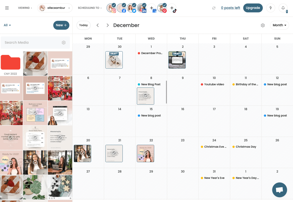Pallyy Content Calendar
Building a content calendar
social media scheduling